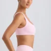 Soutien-gorge de sport à une bretelle en rose glacé délavé Soutien-gorge de sport à une bretelle en rose glacé délavé