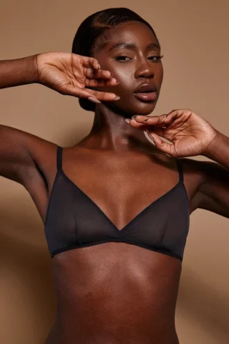 Soutien-gorge triangle Intimates en maille douce à simple épaisseur, noir