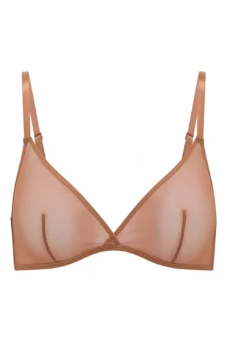 Soutien-gorge triangle Intimates Soft Mesh à simple épaisseur, couleur miel