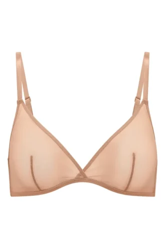 Soutien-gorge triangle Intimates Soft Mesh à simple épaisseur, couleur pêche chaud