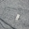 Sweat à capuche court zippé en maille douce, gris