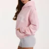 Sweat à capuche oversize avec appliqué, couleur Blush