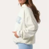 Sweat à capuche oversize avec appliqué, couleur Milk à pois Sweat à capuche oversize avec appliqué, couleur Milk à pois