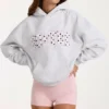 Sweat à capuche oversize avec appliqué, gris chiné Sweat à capuche oversize avec appliqué, gris chiné