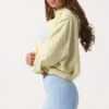 Sweat à capuche oversize avec applique, couleur citron Sweat à capuche oversize avec applique, couleur citron
