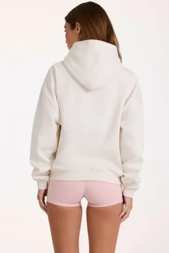 Sweat à capuche oversize avec applique, couleur ivoire