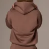 Sweat à capuche oversize brodé, couleur cacao Sweat à capuche oversize brodé, couleur cacao