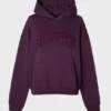 Sweat à capuche oversize brodé, couleur prune Sweat à capuche oversize brodé, couleur prune