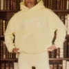 Sweat à capuche oversize brodé en jaune pâle Sweat à capuche oversize brodé en jaune pâle