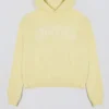 Sweat à capuche oversize brodé en jaune pâle Sweat à capuche oversize brodé en jaune pâle