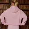 Sweat à capuche oversize brodé, rose poudré Sweat à capuche oversize brodé, rose poudré