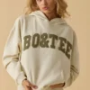 Sweat à capuche oversize couleur ivoire