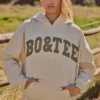 Sweat à capuche oversize couleur ivoire