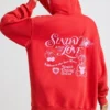 Sweat à capuche oversize en jersey de coton doux, rouge Sweat à capuche oversize en jersey de coton doux, rouge