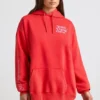 Sweat à capuche oversize en jersey de coton doux, rouge Sweat à capuche oversize en jersey de coton doux, rouge