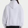 Sweat à capuche oversize en molleton de coton doux, gris marbré