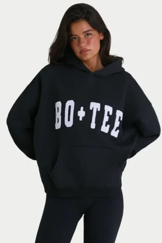 Sweat à capuche oversize  en noir