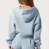 Sweat à capuche oversize zippé en bleu poudre Sweat à capuche oversize zippé en bleu poudre