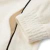 Sweat-shirt court zippé en tissu éponge ivoire Sweat-shirt court zippé en tissu éponge ivoire