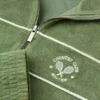 Sweat-shirt court zippé en tissu éponge, vert Sweat-shirt court zippé en tissu éponge, vert