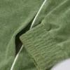 Sweat-shirt court zippé en tissu éponge, vert Sweat-shirt court zippé en tissu éponge, vert