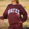 Sweat-shirt oversize à col rond, couleur acajou Sweat-shirt oversize à col rond, couleur acajou