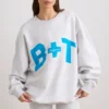 Sweat-shirt oversize à col rond, gris chiné Sweat-shirt oversize à col rond, gris chiné