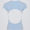 T-shirt long à découpes, couleur Sky T-shirt long à découpes, couleur Sky