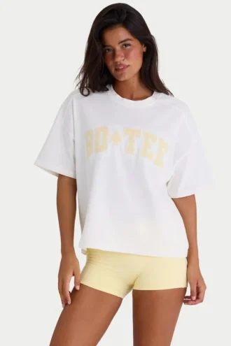T-shirt oversize en jersey de coton blanc