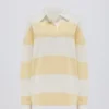 T-shirt oversize à manches longues rayé, couleur citron T-shirt oversize à manches longues rayé, couleur citron