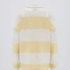 T-shirt oversize à manches longues rayé, couleur citron T-shirt oversize à manches longues rayé, couleur citron