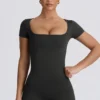 T-shirt sans coutures Super Sculpt, couleur cendré