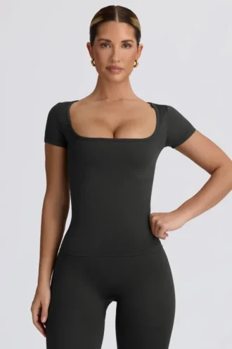 T-shirt sans coutures Super Sculpt, couleur cendré