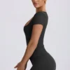 T-shirt sans coutures Super Sculpt, couleur cendré
