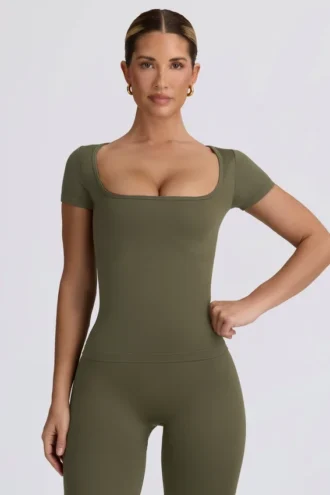 T-shirt sans coutures Super Sculpt vert clair
