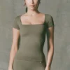 T-shirt sans coutures Super Sculpt vert clair T-shirt sans coutures Super Sculpt vert clair
