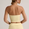 Top court sans bretelles Verna en modal, couleur jaune crème Top court sans bretelles Verna en modal, couleur jaune crème