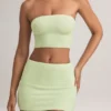 Top court sans bretelles Verna en modal, vert sauge Top court sans bretelles Verna en modal, vert sauge