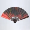 Éventail pliable Hestia à imprimé rouge flou Éventail pliable Hestia à imprimé rouge flou