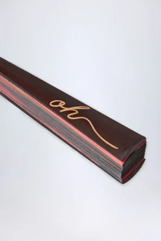 Éventail pliable Hestia à imprimé rouge flou