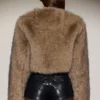 Veste courte en fausse fourrure Galaia, marron clair Veste courte en fausse fourrure Galaia, marron clair