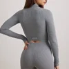 Veste courte FlexiRib en gris chiné