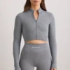 Veste courte FlexiRib en gris chiné