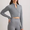 Veste courte FlexiRib en gris chiné