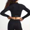 Veste courte zippée FlexiRib en noir Veste courte zippée FlexiRib en noir