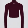 Veste courte zippée Soft Active en bordeaux Veste courte zippée Soft Active en bordeaux