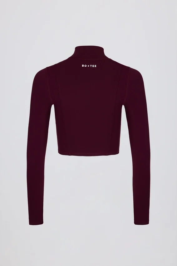 Veste courte zippée Soft Active en bordeaux Veste courte zippée Soft Active en bordeaux