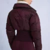 Veste de ski imperméable à double épaisseur, couleur bordeaux Veste de ski imperméable à double épaisseur, couleur bordeaux