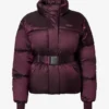 Veste de ski oversize imperméable à ceinture, couleur bordeaux Veste de ski oversize imperméable à ceinture, couleur bordeaux