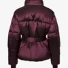Veste de ski oversize imperméable à ceinture, couleur bordeaux Veste de ski oversize imperméable à ceinture, couleur bordeaux